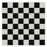 32' x 32' Black & White Portable Dance Floor with Silver Edge Trim