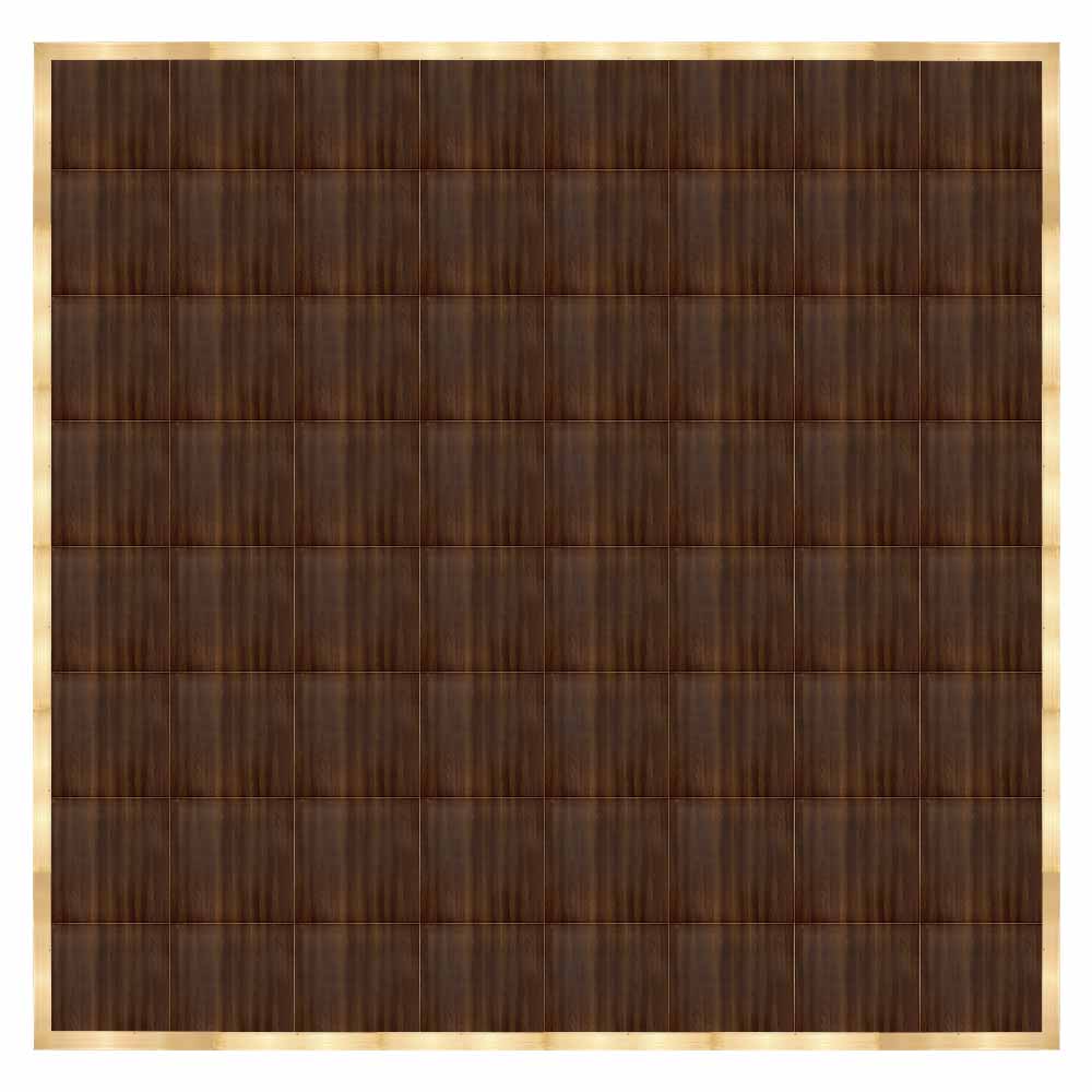 Chivari 32' x 32' Fruitwood Portable Dance Floor with Classic Gold Edge Trim DF-32X32-FRTCG-KT