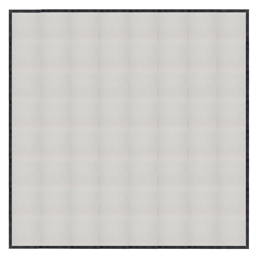 Chivari 32' x 32' White Portable Dance Floor with Black Edge Trim DF-32X32-WHTB-KT