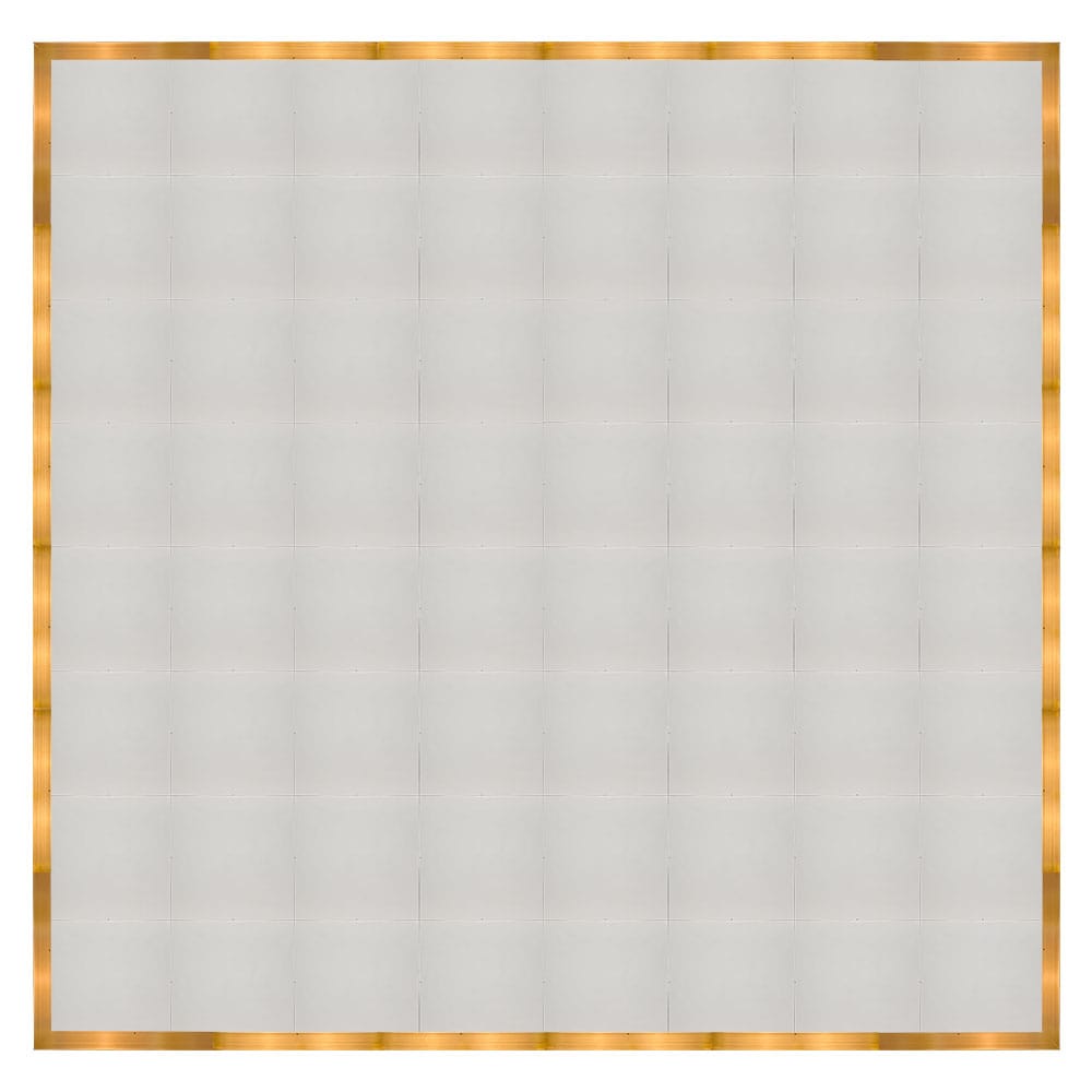 Chivari 32' x 32' White Portable Dance Floor with Gold Edge Trim DF-32X32-WHTG-KT