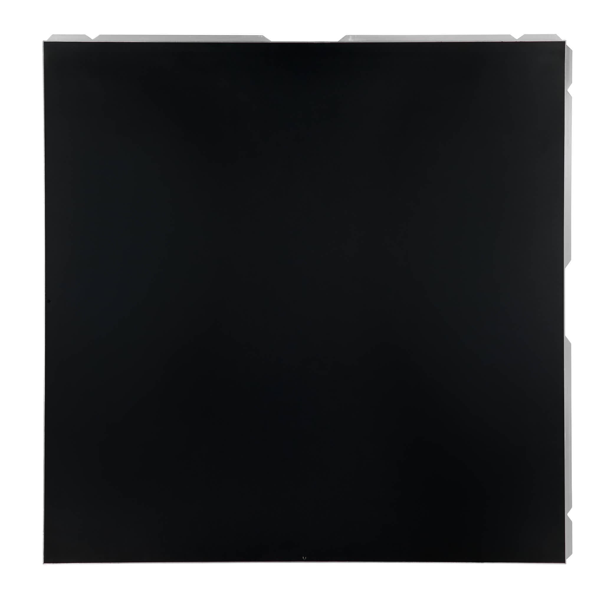 Chivari 16' x 16' Black & White Portable Dance Floor with Silver Edge Trim DF-16X16-BLKWHTS-KT