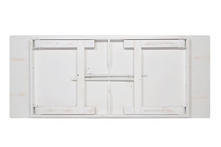 Chivari White Distressed Straight Leg Farm Table Dining Set with 10 Chairs TFARM-WHITEDIS-S-LEG-KIT-CXR-AX