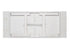 Chivari White Distressed Straight Leg Farm Table Dining Set with 10 Chairs TFARM-WHITEDIS-S-LEG-KIT-CXR-AX