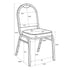 Chivari Black Vinyl Silver Steel Frame Dome Back Banquet Chair CQDVBS-ZF-T