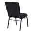 Chivari Black Fabric Church Chair with Full Back 20.5" Wide Black Steel Frame CH20FBB-ZF-T