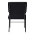 Chivari Black Fabric Church Chair with Full Back 20.5" Wide Black Steel Frame CH20FBB-ZF-T