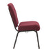 Chivari Maroon Fabric Church Chair with Full Back 20.5" Wide Gold Vein Steel Frame CH20FMGV-ZF-T