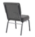 Chivari Gray Fabric Church Chair with Full Back 20.5" Wide Silver Vein Steel Frame CH20FGRSV-ZF-T