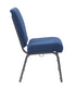 Chivari Indigo Fabric Church Chair with Full Back 20.5" Wide Silver Vein Steel Frame CH20FISV-ZF-T