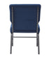 Chivari Indigo Fabric Church Chair with Full Back 20.5" Wide Silver Vein Steel Frame CH20FISV-ZF-T