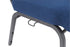 Chivari Indigo Fabric Church Chair with Full Back 20.5" Wide Silver Vein Steel Frame CH20FISV-ZF-T