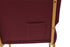Chivari Maroon Fabric Church Chair with Full Back 20.5" Wide Gold Steel Frame CH20FMG-ZF-T