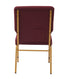 Chivari Maroon Fabric Church Chair with Cut-Away Back 18.5" Wide Gold Steel Frame CH18MG-ZF-T