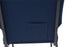 Chivari Indigo Fabric Church Chair with Cut-Away Back 18.5" Wide Silver Vein Steel Frame CH18INSV-ZF-T