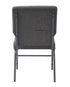 Chivari Gray Fabric Church Chair with Cut-Away Back 18.5" Wide Silver Vein Steel Frame CH18GRSV-ZF-T