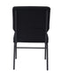 Chivari Black Fabric Church Chair with Cut-Away Back 18.5" Wide Black Steel Frame CH18BB-ZF-T