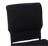 Chivari Black Fabric Church Chair with Cut-Away Back 18.5" Wide Black Steel Frame CH18BB-ZF-T