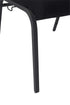 Chivari Black Fabric Church Chair with Cut-Away Back 18.5" Wide Black Steel Frame CH18BB-ZF-T