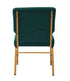 Chivari Green Fabric Church Chair with Cut-Away Back 20.5" Wide Gold Steel Frame CH20GNG-ZF-T