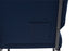 Chivari Cobalt Blue Church Chair with White Dot Fabric Cut-Away Back 20.5" Wide Silver Vein Steel Frame CH20BLSV-ZF-T