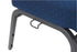 Chivari Cobalt Blue Church Chair with White Dot Fabric Cut-Away Back 20.5" Wide Silver Vein Steel Frame CH20BLSV-ZF-T