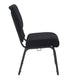 Chivari Black Fabric Church Chair with Cut-Away Back 20.5" Wide Black Steel Frame CH20BB-ZF-T