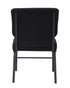Chivari Black Fabric Church Chair with Cut-Away Back 20.5" Wide Black Steel Frame CH20BB-ZF-T