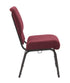 Chivari Maroon Fabric Church Chair with Cut-Away Back 20.5" Wide Gold Vein Steel Frame CH20MGV-ZF-T