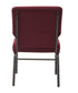 Chivari Maroon Fabric Church Chair with Cut-Away Back 20.5" Wide Gold Vein Steel Frame CH20MGV-ZF-T