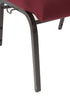 Chivari Maroon Fabric Church Chair with Cut-Away Back 20.5" Wide Gold Vein Steel Frame CH20MGV-ZF-T