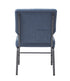 Chivari Light Blue Fabric Church Chair with Cut-Away Back 20.5" Wide Silver Vein Steel Frame CH20LBLSV-ZF-T