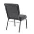 Chivari Dark Gray Fabric Church Chair with Cut-Away Back 20.5" Wide Silver Vein Steel Frame CH20DGRSV-ZF-T