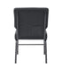 Chivari Dark Gray Fabric Church Chair with Cut-Away Back 20.5" Wide Silver Vein Steel Frame CH20DGRSV-ZF-T