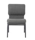 Chivari Gray Fabric Church Chair with Cut-Away Back 20.5" Wide Silver Vein Steel Frame CH20GRSV-ZF-T