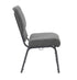 Chivari Gray Fabric Church Chair with Cut-Away Back 20.5" Wide Silver Vein Steel Frame CH20GRSV-ZF-T