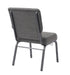 Chivari Gray Fabric Church Chair with Cut-Away Back 20.5" Wide Silver Vein Steel Frame CH20GRSV-ZF-T