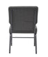 Chivari Gray Fabric Church Chair with Cut-Away Back 20.5" Wide Silver Vein Steel Frame CH20GRSV-ZF-T