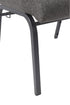 Chivari Gray Fabric Church Chair with Cut-Away Back 20.5" Wide Silver Vein Steel Frame CH20GRSV-ZF-T
