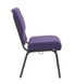 Chivari Purple Fabric Church Chair with Cut-Away Back 20.5" Wide Gold Vein Steel Frame CH20PUGV-ZF-T