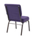 Chivari Purple Fabric Church Chair with Cut-Away Back 20.5" Wide Gold Vein Steel Frame CH20PUGV-ZF-T