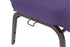 Chivari Purple Fabric Church Chair with Cut-Away Back 20.5" Wide Gold Vein Steel Frame CH20PUGV-ZF-T