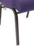 Chivari Purple Fabric Church Chair with Cut-Away Back 20.5" Wide Gold Vein Steel Frame CH20PUGV-ZF-T