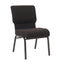 Chivari Walnut Church Chair with White Dot Fabric Cut-Away Back 20.5" Wide Gold Vein Steel Frame CH20WDGV-ZF-T