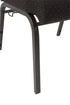 Chivari Walnut Church Chair with White Dot Fabric Cut-Away Back 20.5" Wide Gold Vein Steel Frame CH20WDGV-ZF-T