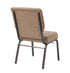 Chivari Tan Fabric Church Chair with Cut-Away Back 20.5" Wide Gold Vein Steel Frame CH20TGV-ZF-T