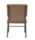 Chivari Tan Fabric Church Chair with Cut-Away Back 20.5" Wide Gold Vein Steel Frame CH20TGV-ZF-T