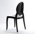 Chivari Black Resin Oval Back Sophia Ghost Chair CGSRB-ZG-T