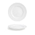 Front of the House FOH DSP021WHP22 Monaco 9" Superwhite Round Porcelain Plate - Case of 6 FOH-DSP021WHP22