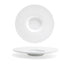 Front of the House FOH DSP035WHP22 Monaco 9.25" Superwhite Round Porcelain Plate - Case of 6 FOH-DSP035WHP22