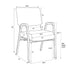 Chivari Gray Fabric Church Chair w/ Dual Arms  Cut Away Back 20.5" on Silver Vein Frame CH20GRSV-D-ZF-T